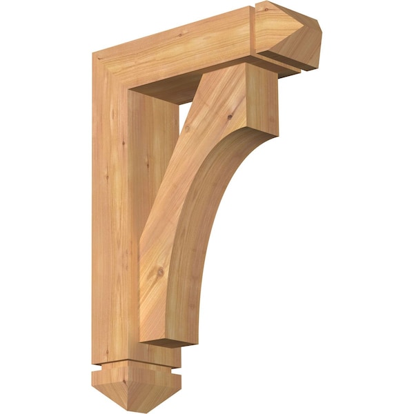 Ekena Millwork Westlake Arts and Crafts Smooth Bracket w/ Offset Brace, Western Red Cedar, 5 1/2"W x 18"D x 26"H BKT0604X18X26WTL03SWR - main